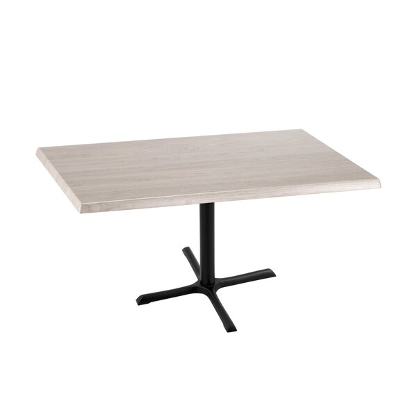30" Tall OD211 Black Table Base 30" x 30" Foot 30" x 48" White Ash Top by the HollBar Stool Co.